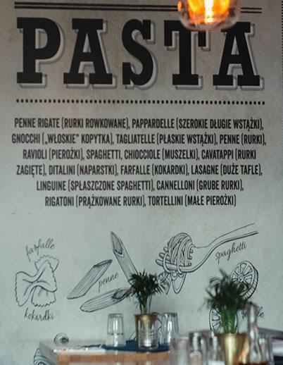 Menu pasta